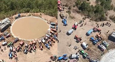 İşte Bursa’daki yangınlarda traktörlü çiftçi ordusu!