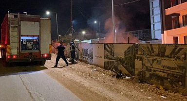 Bursa İnegöl'de bekçi inşaatta ateş yaktı mahalle ayağa kalktı