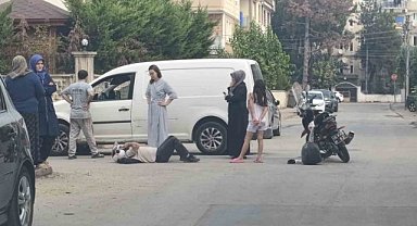 Bursa İnegöl'de ticari araca çarpan motosiklet sürücüsü yaralandı