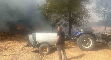 İnegöl’de çıkan yangın korkuttu! 20 dönüm alan yandı!