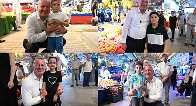 Pazaryerinde çocuklardan Karabatı’ya yoğun ilgi