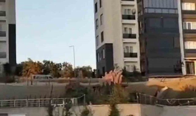 Bursa’da yeni sitenin istinat duvarı böyle çöktü