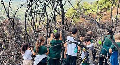 Öğrenciler küllerinden doğacak ormanlara nefes oldu