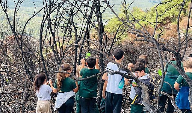 Öğrenciler küllerinden doğacak ormanlara nefes oldu