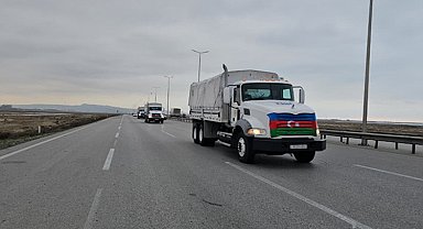 Aliyev talimat verdi: Azerbaycan'dan İran'a yola çıktı | Tonlarca insani yardım malzemesi taşındı