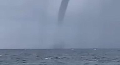 Antalya’da korkutan hortum karaya ulaşmadan kayboldu