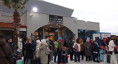 Ayvalık Deniz Hudut Kapısı'nda 'Midilli' yoğunluğu bu bayram azaldı