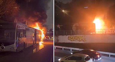 Beşiktaş’ta metrobüs alev alev yandı: 60 yolcu tahliye edildi!