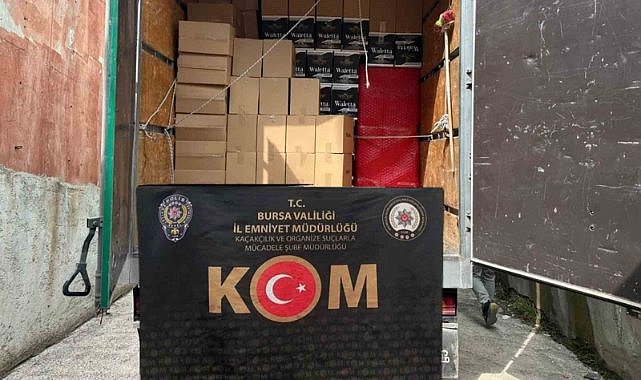 Bursa’da 6 milyon 360 bin kaçak makaron ele geçirildi