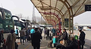 Bursa terminalinde bayram yoğunluğu başladı
