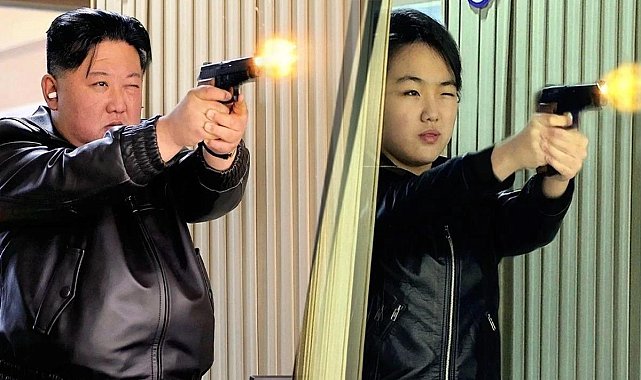 Dünya Kim Jong-Un ve küçük kızının atış talimini konuşuyor