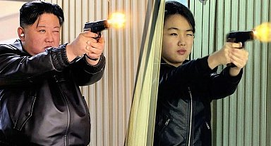 Dünya Kim Jong-Un ve küçük kızının atış talimini konuşuyor