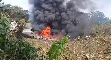 Kolombiya’da askeri personeli taşıyan uçak düştü: 34 ölü