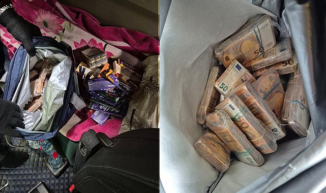 Sınırda yakalandı! Çikolata sandılar içinden servet çıktı