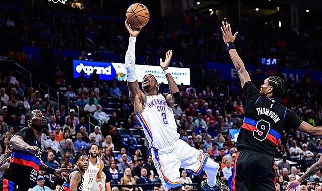 Thunder, sahasında Pistons'ı uzatmada yendi