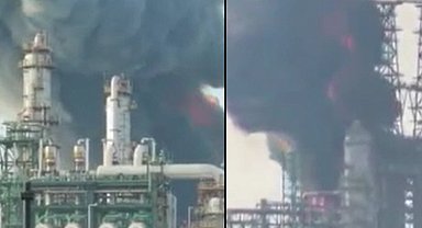 Bir ayda ikinci yangın: Petrol rafinerisinden dumanlar yükseldi