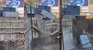 Fenerbahçelilerin yüreği ağzına geldi: Stadın yanındaki inşaatta çökme