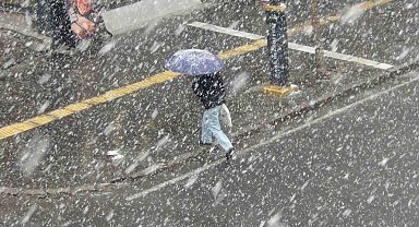 Kars’a kar biranda geldi her taraf bembeyaz oldu
