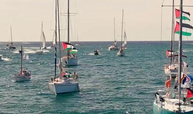 Sumud Filosu Barcelona'dan Gazze'ye doğru yola çıkıyor