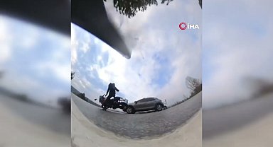 Motosikletli Gencin Aksiyon Kamerası Yaşananları Saniye Saniye Kaydetti