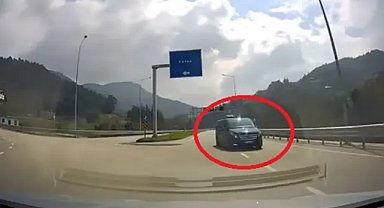 Bursa'da yürekler ağza geldi! Ters yönden gelen araç panik yarattı
